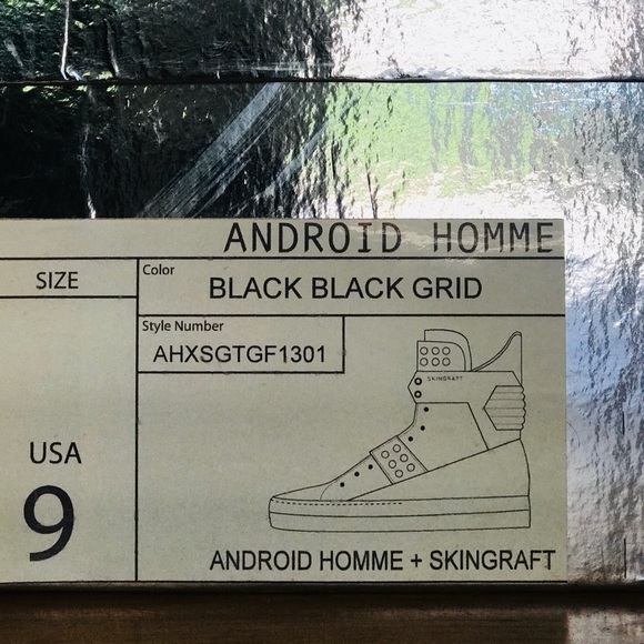 SKINGRAFT X ANDROID HOMME/ Black Black Grid 

Men’s Size 9 - Picture 12 of 14